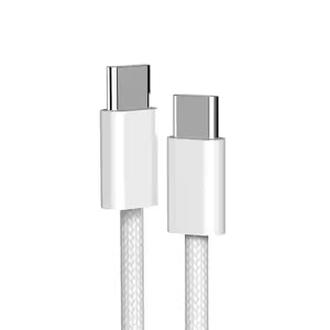 Cable USB-C compatible con iPhone, iPad y Telefonos con conexion USB-C 60W (1m) Blanco