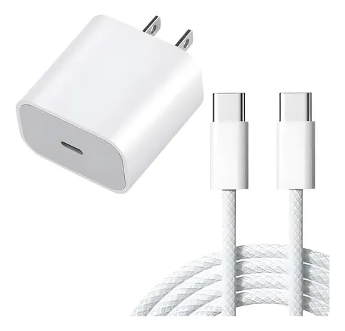 Cargador Usb-c Compatible iPhone - Carga Rápida Blanco